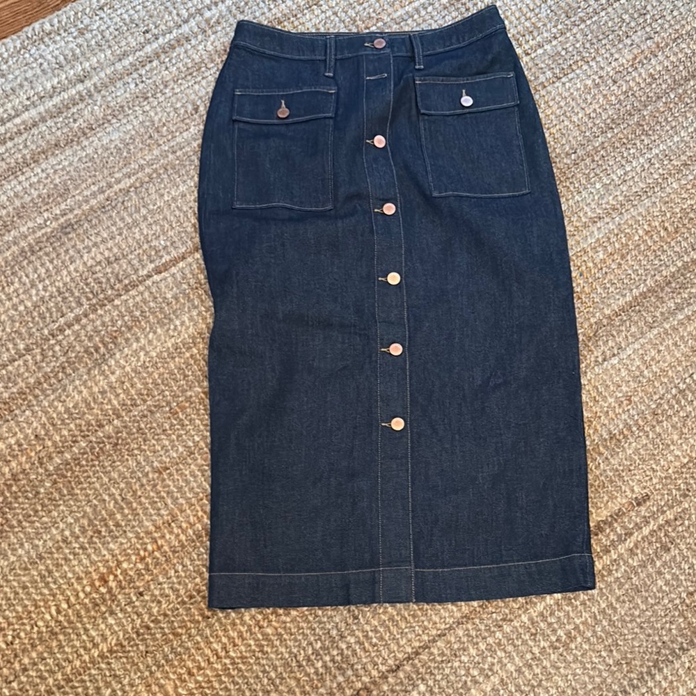 Banana Republic Blue Midi Pencil Skirt for Work